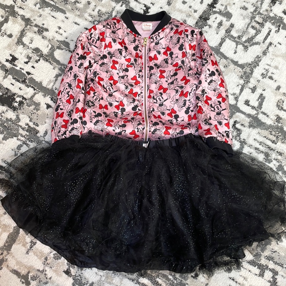 Cute Disney Minnie Mouse jacket & Tutu! Size 7/8.